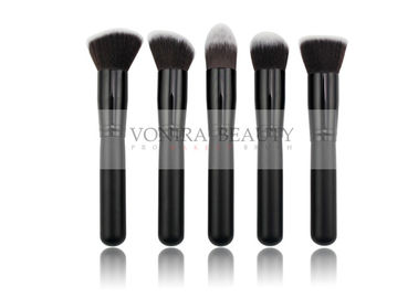 مجموعه برس های آرایش صورت 5 PCS Elegant Black Kabuki با تن دوگانه Vegan Taklon