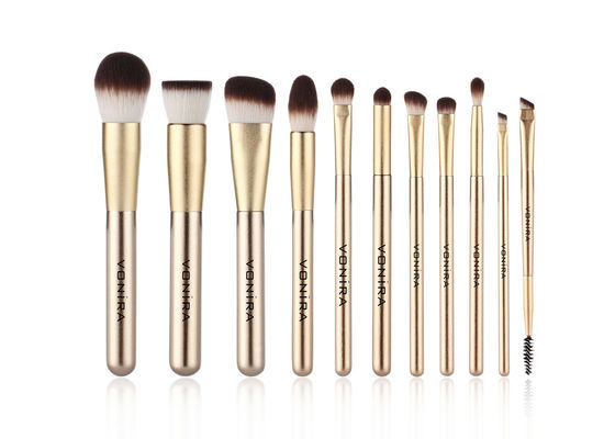 برس آرایش مصنوعی طلایی وونیرا 11 عدد با برچسب خصوصی