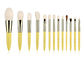 برس های آرایشی سفارشی حرفه ای 13 تکه طلا زرد مو طبیعی بز بز