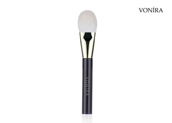 برس گونه رژگونه آرایشی موی بز طبیعی سفید سفارشی عمده Vonira دسته قهوه ای تیره