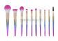 مجموعه برس های آرایش حرفه ای 10 عدد با دستگیره رنگ گرادیان