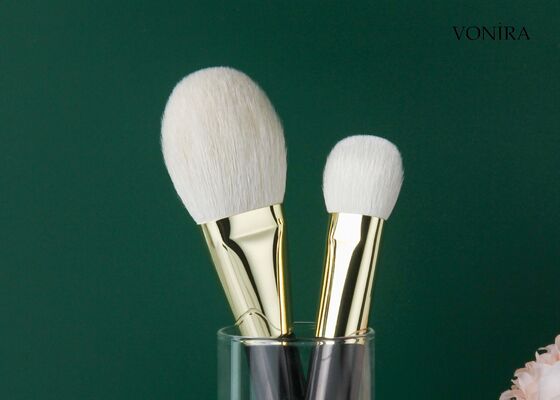 وونیرا سفارشی عمده فروشی موهای سفید گوسفند طبیعی صاف قهوه ای تیره دستگیره چشم کرم آرایش برس